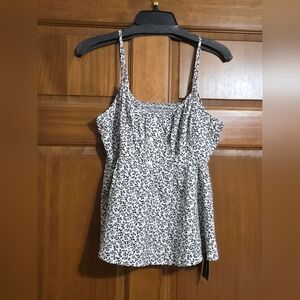 NWT- SHEIN Black and White Floral Camisole